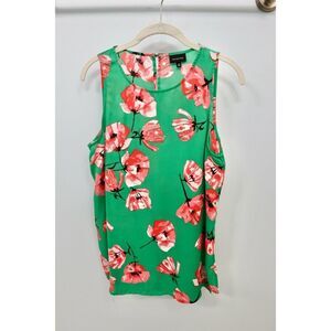Who what wear green floral shell tank M